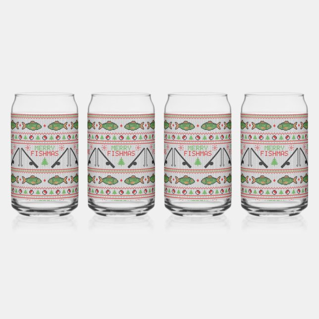 Vaso Con Forma De Lata Fish Ugly Navidad Sweater (Anverso)