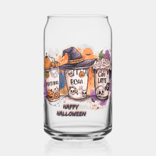 Vaso Con Forma De Lata Fitness Halloween 🎃Protein, BCAA & Café Latte 