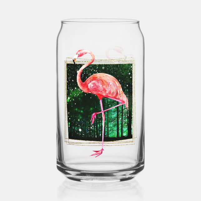 Vaso Con Forma De Lata Flamingo del bosque mágico (Anverso)