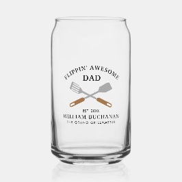 Vaso Con Forma De Lata Flippin Impresionante Padre BBQ Personalizado