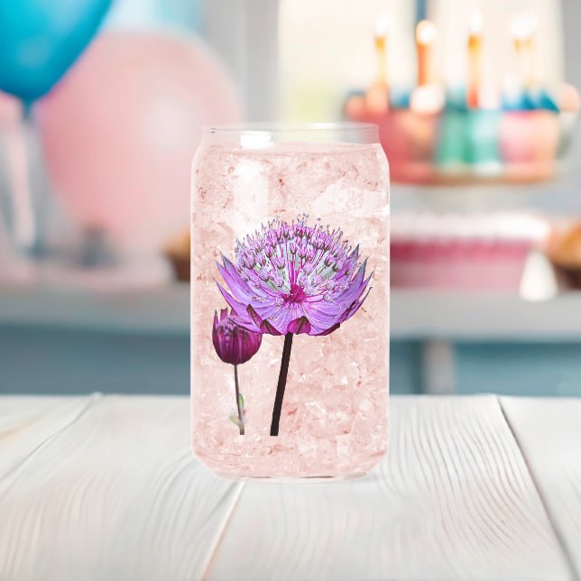 Vaso Con Forma De Lata Flor Astrantia Rosa Floral (Insitu (Baby Shower))