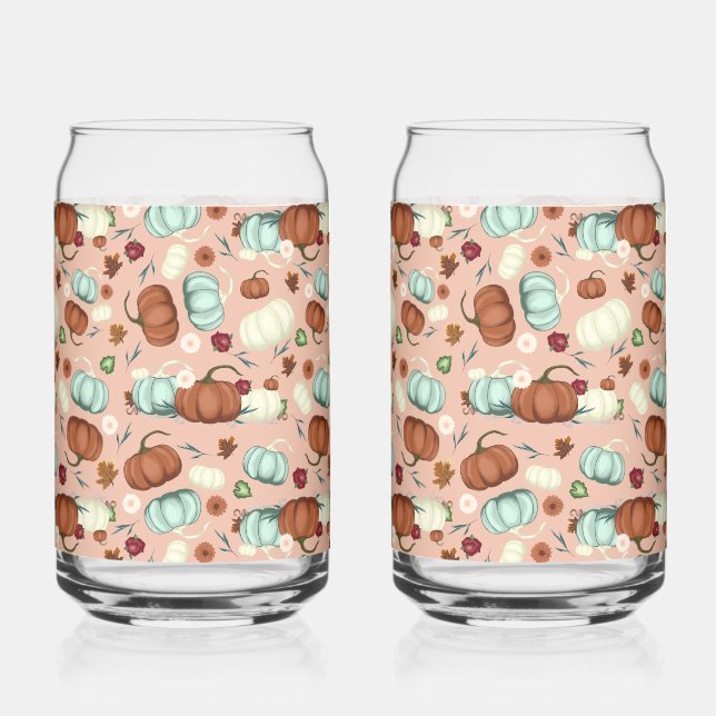 Vaso Con Forma De Lata Flor de calabaza de otoño (Anverso)