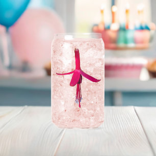 Vaso Con Forma De Lata Flor de Fuchsia Rosa Brillante Floral