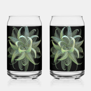 Vaso Con Forma De Lata Flor de helecho fractal