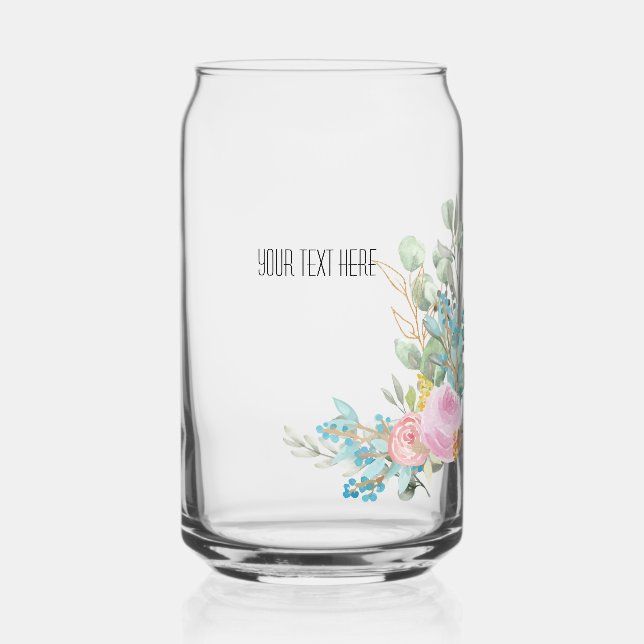 Vaso Con Forma De Lata flor editable  (Anverso)