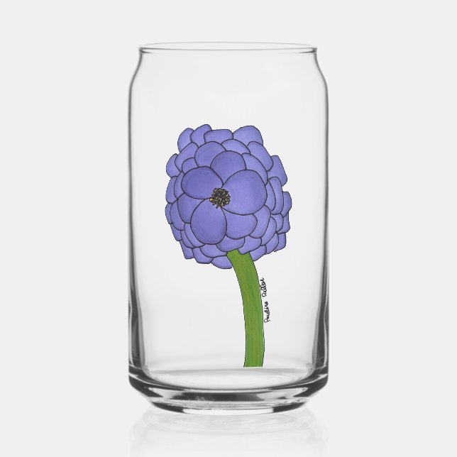 Vaso Con Forma De Lata Flor Morada (Anverso)