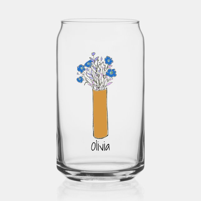 Vaso Con Forma De Lata Flor rápida y divertida original (Anverso)