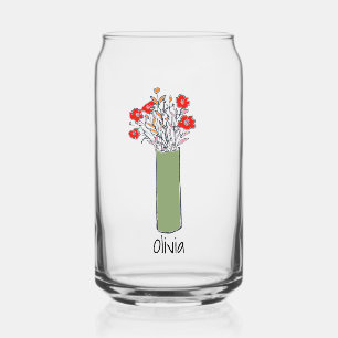 Vaso Con Forma De Lata Flor rápida y divertida original