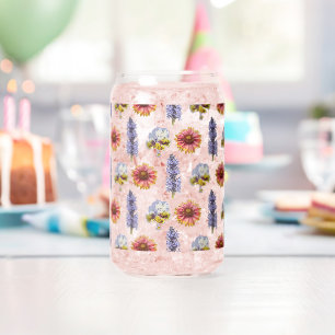 Vaso Con Forma De Lata Floral