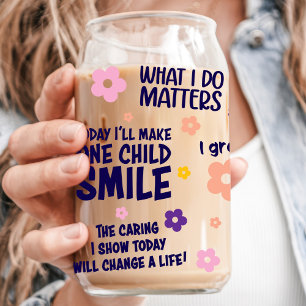 Vaso Con Forma De Lata Floral de afirmaciones de profesores