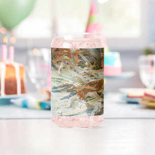 Vaso Con Forma De Lata Floral exótica