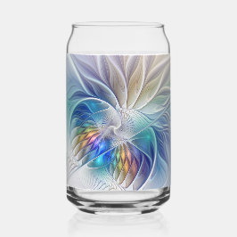 Vaso Con Forma De Lata Floral Fantasy, Colorful Abstract Fractal Flower