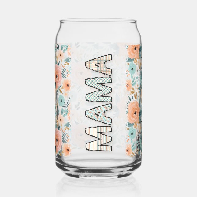 Vaso Con Forma De Lata Floral Mama (Izquierda)