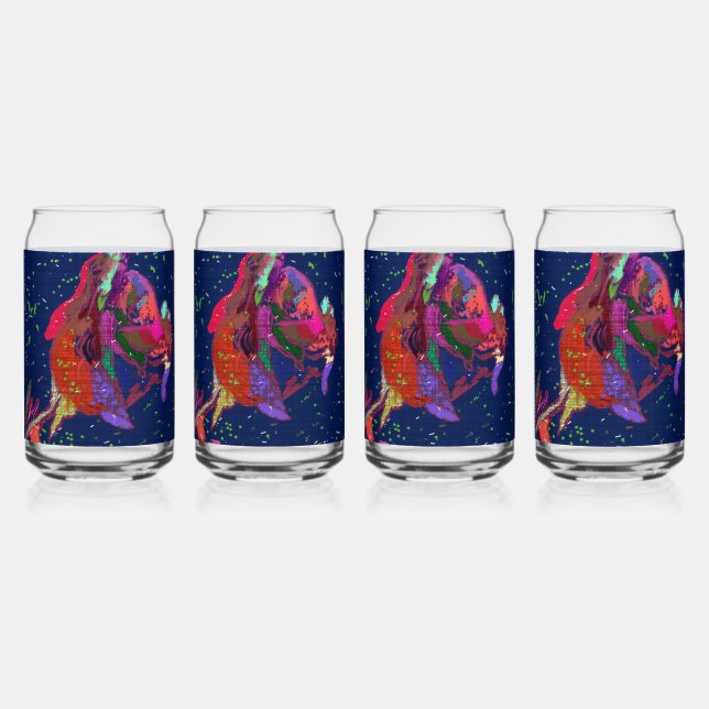 Vaso Con Forma De Lata Floral Multicolor (Anverso)