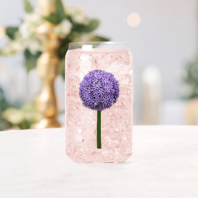Vaso Con Forma De Lata Floral Purple Allium Bloom (Insitu (Boda))