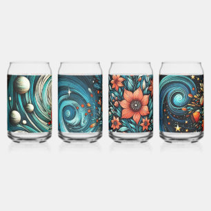 Vaso Con Forma De Lata Flores De Arte Contemporáneo En El Espacio