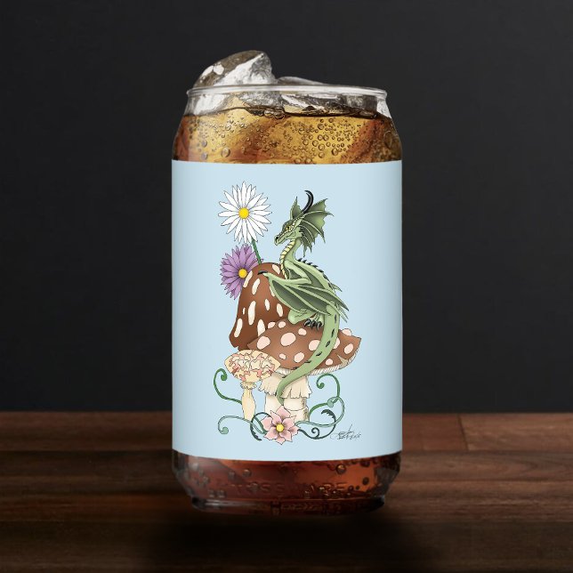 Vaso Con Forma De Lata Flores de fantasía de hongos verdes (Subido por el creador)