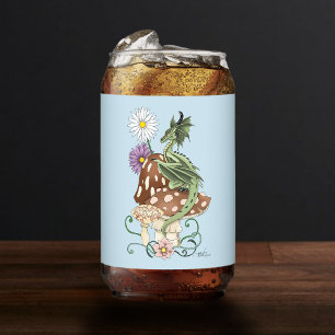 Vaso Con Forma De Lata Flores de Hongo de Dragón de Fantasía Verde Capric