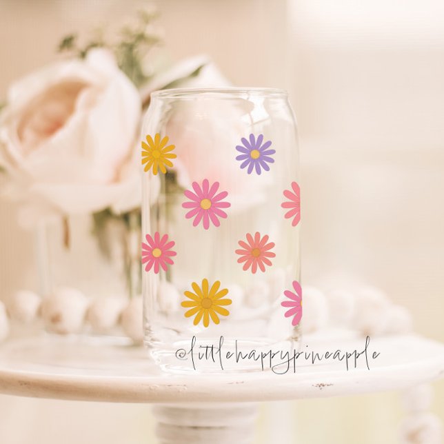 Vaso Con Forma De Lata Flores de margarita (Subido por el creador)