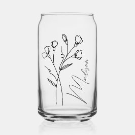 Vaso Con Forma De Lata Flores de mes de nacimiento April Dulce Pea Brides