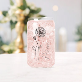 Vaso Con Forma De Lata Flores de mes de nacimiento Noviembre Chrysanthe B