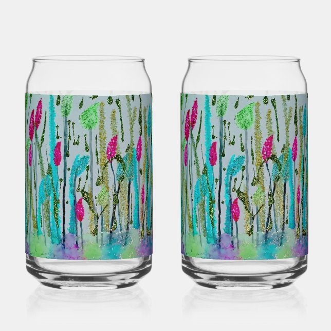 Vaso Con Forma De Lata Flores forestales (Anverso)