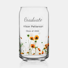 Vaso Con Forma De Lata flores silvestres amarillas modernas graduadas rús