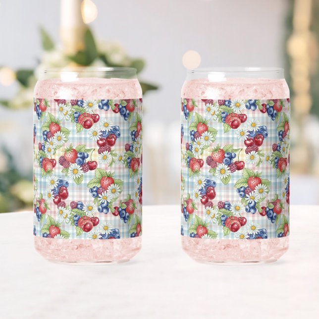 Vaso Con Forma De Lata Flores y Frutas (Insitu (Boda))