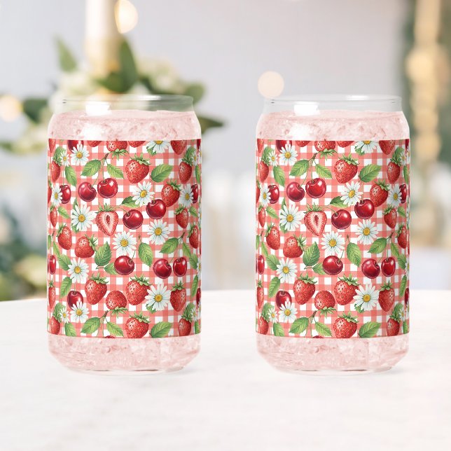 Vaso Con Forma De Lata Flores y Frutas (Insitu (Boda))