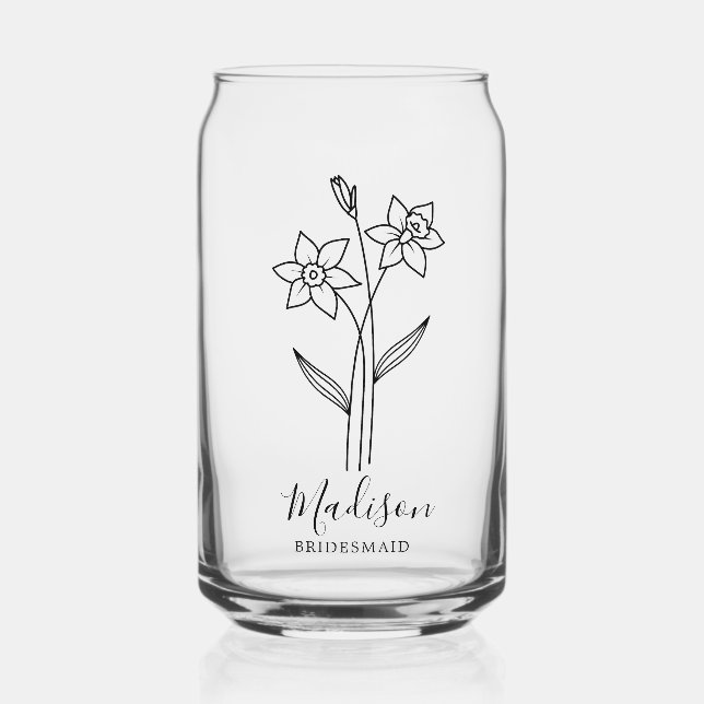 Vaso Con Forma De Lata Flowers March Daffodil Bridesmaid (Anverso)