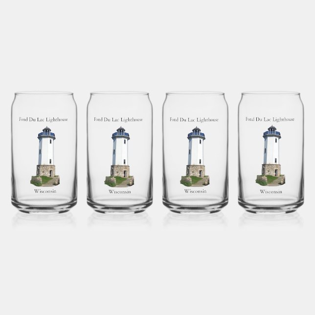 Vaso Con Forma De Lata Fond Du Lac Lighthouse puede vidrio (Anverso)