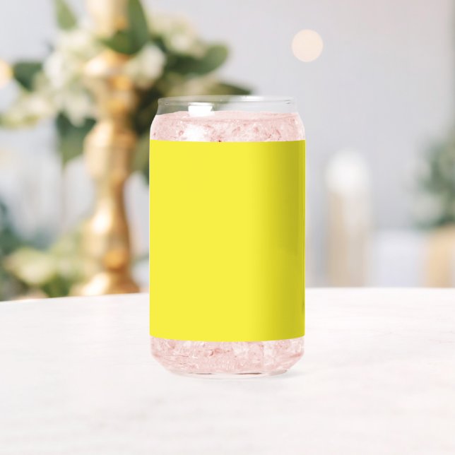 Vaso Con Forma De Lata Fondo Amarillo Sólido Vibrante (Insitu (Boda))