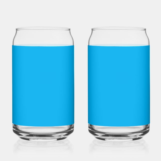 Vaso Con Forma De Lata Fondo azul brillante sólido (Anverso)