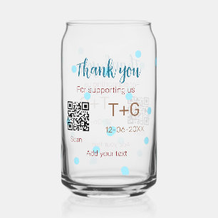 Vaso Con Forma De Lata Fondo de luna de miel Añadir Q R código de pareja