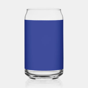 Vaso Con Forma De Lata Fondo Sólido Azul Profundo   Diseño Minimalista Au