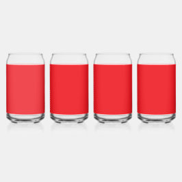 Vaso Con Forma De Lata Fondo Sólido Rojo