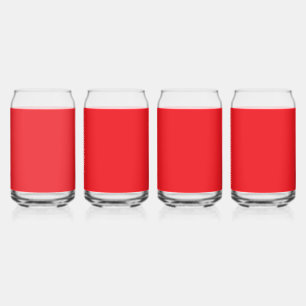 Vaso Con Forma De Lata Fondo Sólido Rojo
