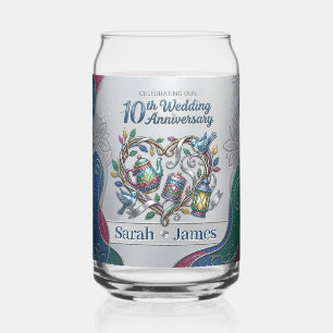 Vaso Con Forma De Lata Foto de aniversario de bodas de estaño y aluminio