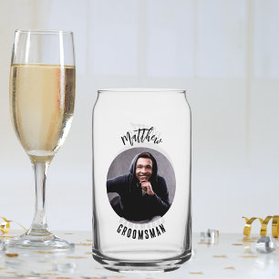 Vaso Con Forma De Lata Foto de padrino en despedida de soltero