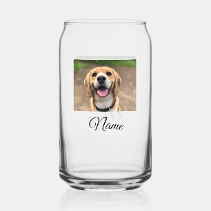 Vaso Con Forma De Lata Foto de perro gato añadir nombre mascota personali