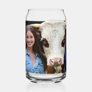 Vaso Con Forma De Lata Foto de vaca de exposición de ganado personalizada