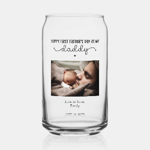 Vaso Con Forma De Lata Foto Minimalista del Día del Primer Padre del pers