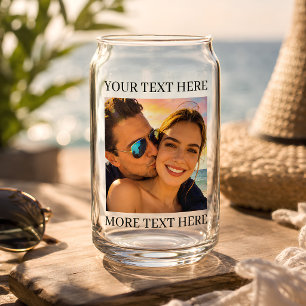 Vaso Con Forma De Lata Foto y Texto Personalizados