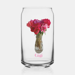 Vaso Con Forma De Lata Fotografía de la flor del Día de la Madre Gigi