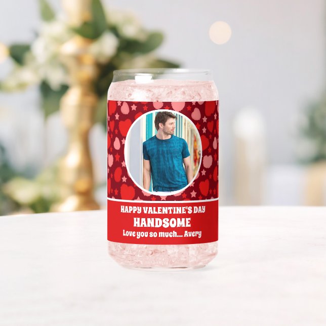 Vaso Con Forma De Lata Fotografía del Feliz Día de San Valentín (Insitu (Boda))