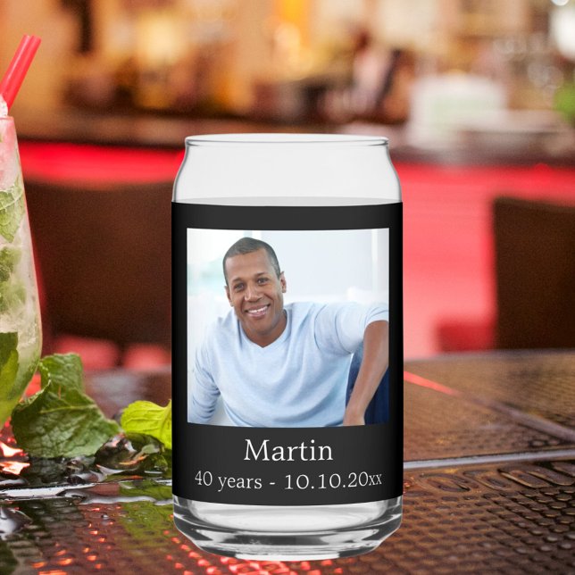 Vaso Con Forma De Lata Fotos de cumpleaños blanco negro (Subido por el creador)