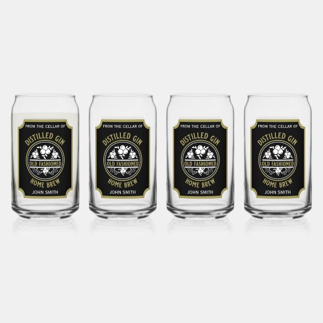 Vaso Con Forma De Lata Frasco de personalizado Gin (Anverso)