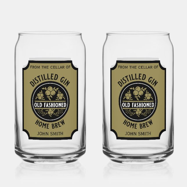 Vaso Con Forma De Lata Frasco de personalizado Gin (Anverso)