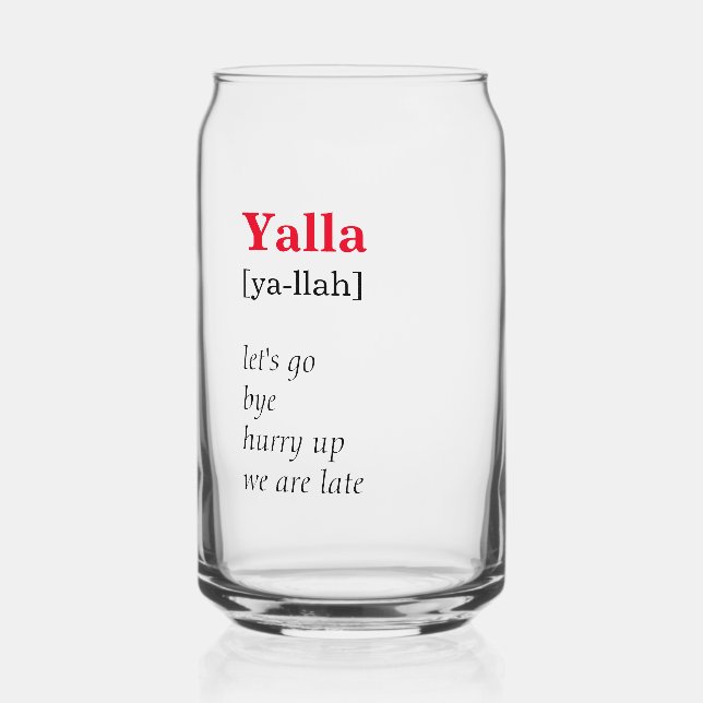 Vaso Con Forma De Lata Frase árabe divertida en definición del diccionari (Anverso)