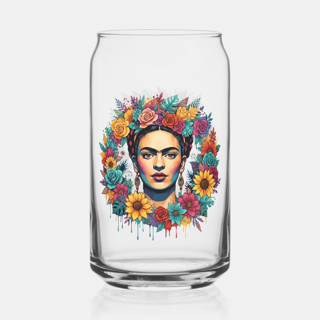 Vaso Con Forma De Lata Frida Kahlo (Anverso)
